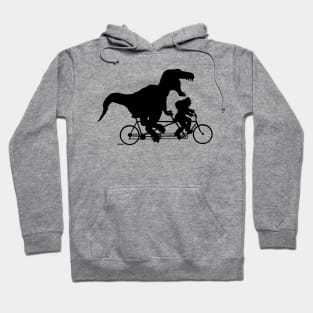 Gone Squatchin cycling with T-Rex Hoodie